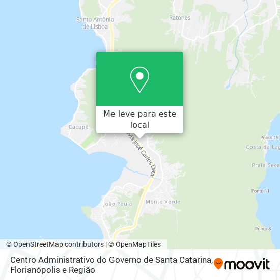 Centro Administrativo do Governo de Santa Catarina mapa