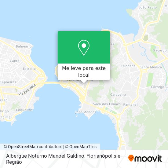 Albergue Noturno Manoel Galdino mapa