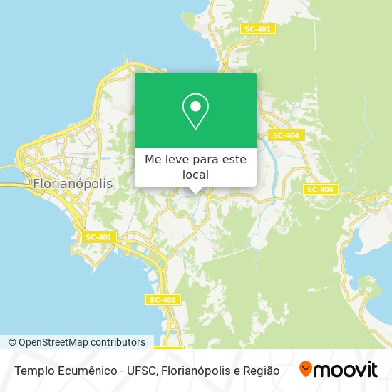 Templo Ecumênico - UFSC mapa