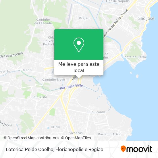 Lotérica Pé de Coelho mapa
