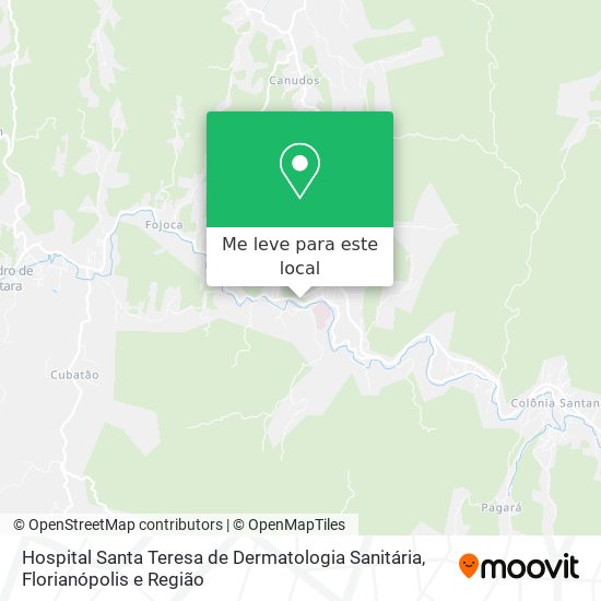 Hospital Santa Teresa de Dermatologia Sanitária mapa