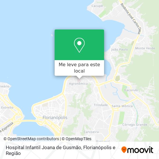 Hospital Infantil Joana de Gusmão mapa