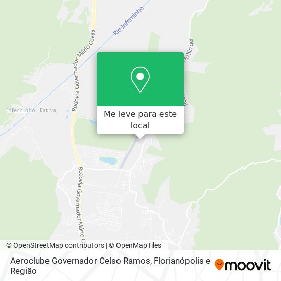 Aeroclube Governador Celso Ramos mapa