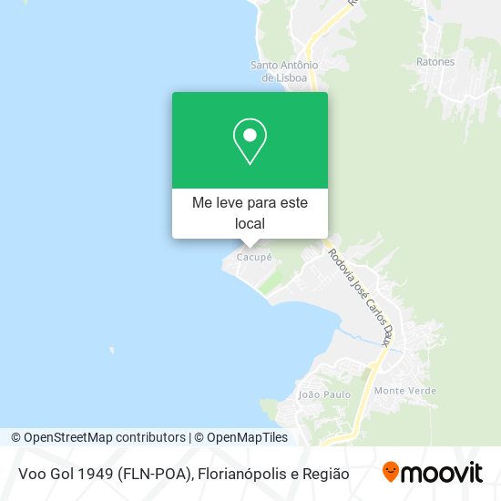 Voo Gol 1949 (FLN-POA) mapa