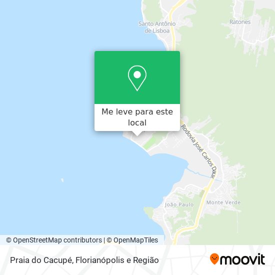 Praia do Cacupé mapa