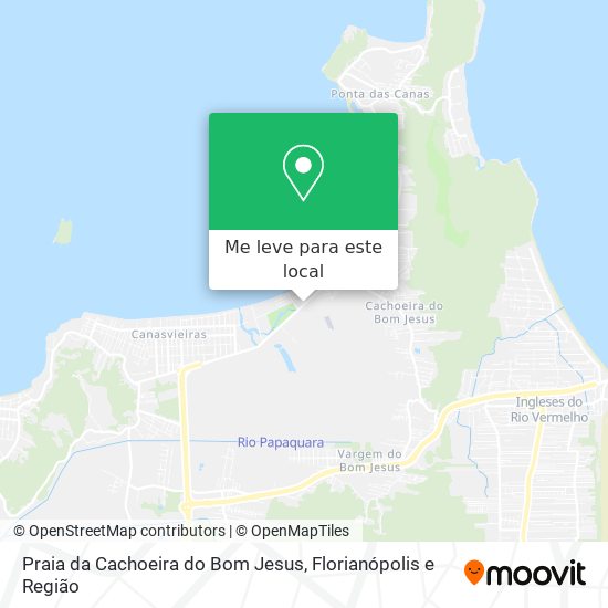 Praia da Cachoeira do Bom Jesus mapa