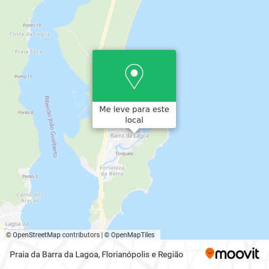 Praia da Barra da Lagoa mapa