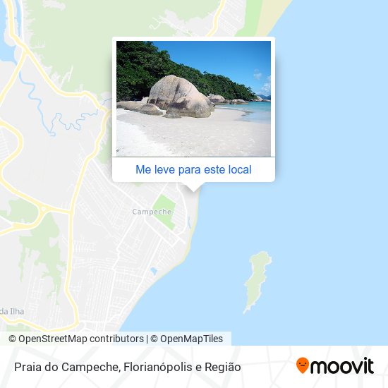 Praia do Campeche mapa