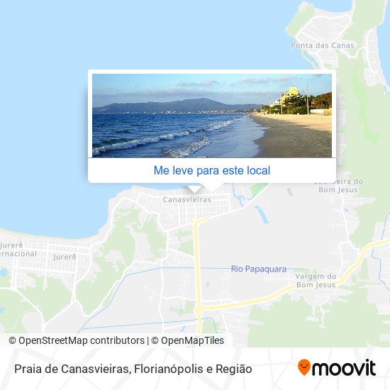 Praia de Canasvieiras mapa