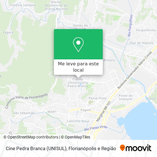 Cine Pedra Branca (UNISUL) mapa