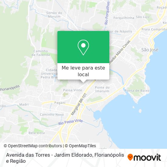 Avenida das Torres - Jardim Eldorado mapa