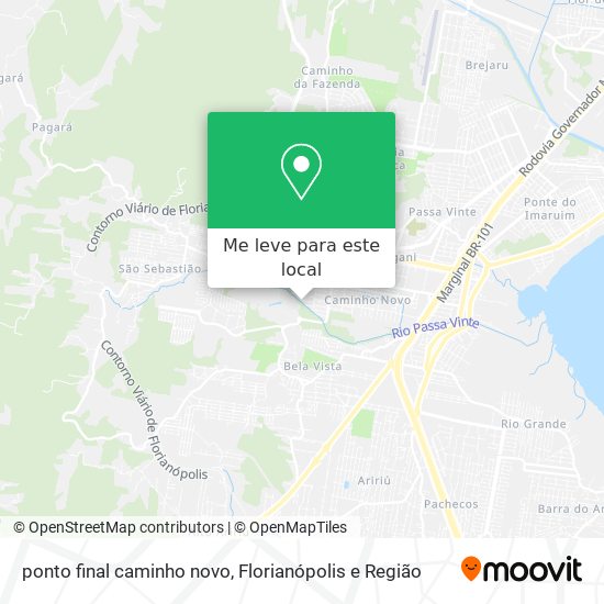ponto final caminho novo mapa