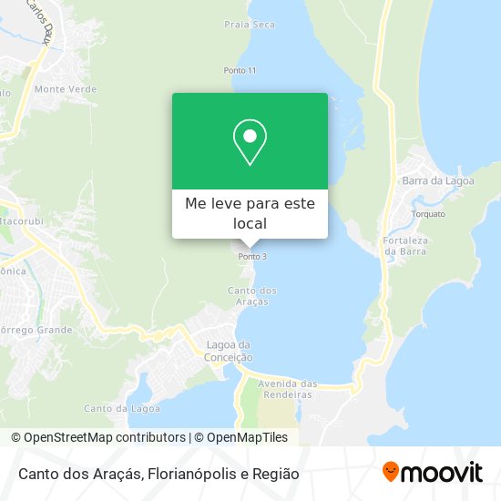 Canto dos Araçás mapa