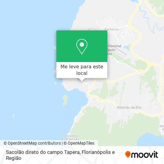 Sacolão direto do campo Tapera mapa