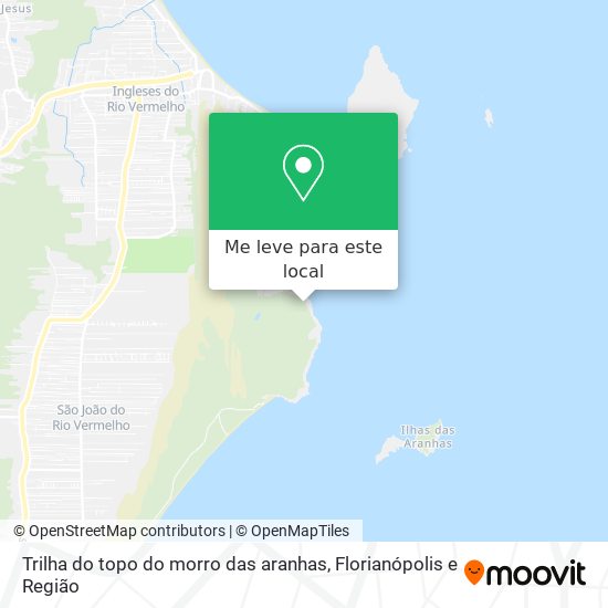 Trilha do topo do morro das aranhas mapa