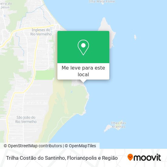 Trilha Costão do Santinho mapa