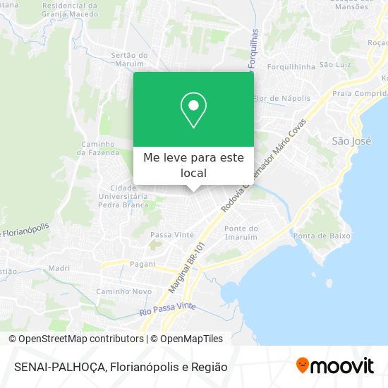SENAI-PALHOÇA mapa