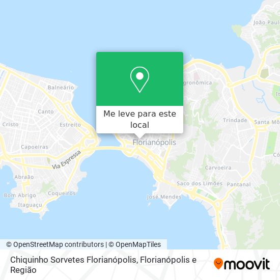 Chiquinho Sorvetes Florianópolis mapa