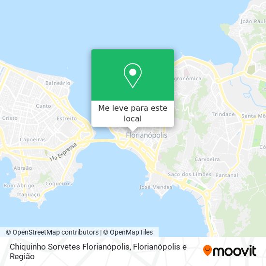 Chiquinho Sorvetes Florianópolis mapa