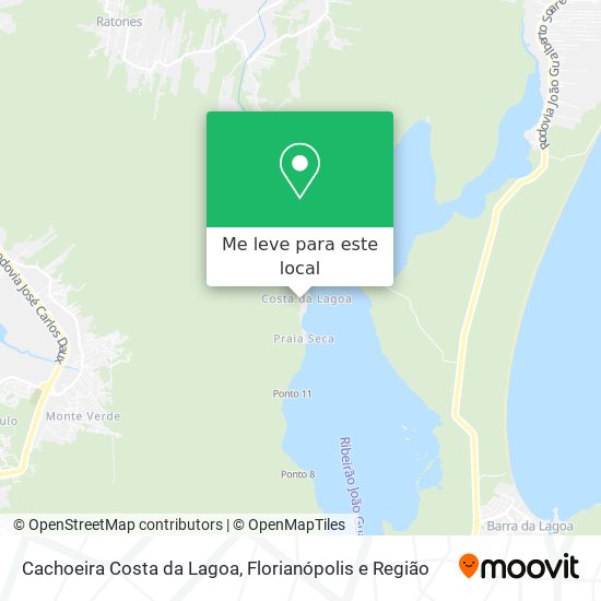 Cachoeira Costa da Lagoa mapa