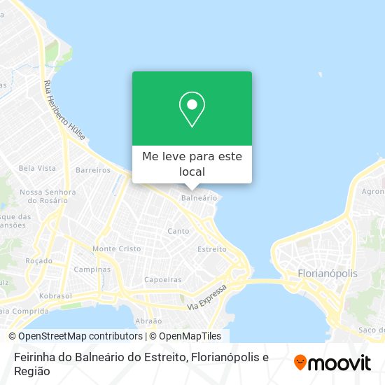 Feirinha do Balneário do Estreito mapa
