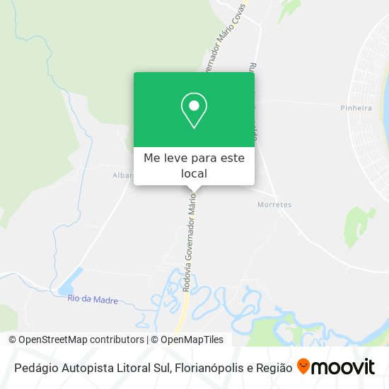 Pedágio Autopista Litoral Sul mapa