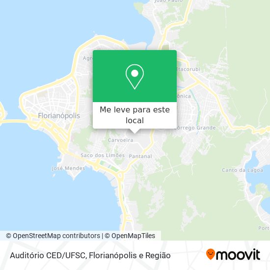 Auditório CED/UFSC mapa