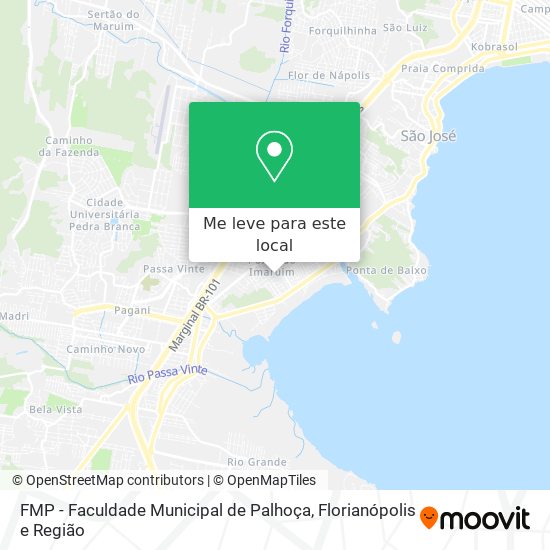 FMP - Faculdade Municipal de Palhoça mapa
