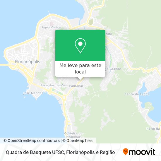 Quadra de Basquete UFSC mapa