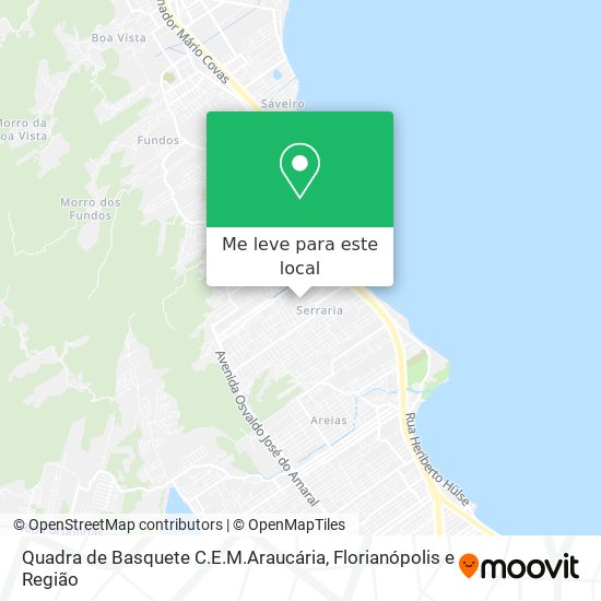 Quadra de Basquete C.E.M.Araucária mapa