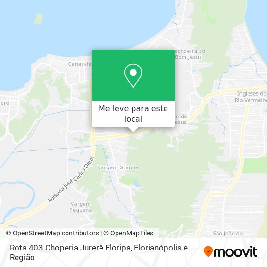 Rota 403 Choperia Jurerê Floripa mapa