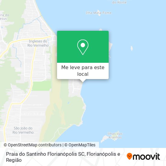 Praia do Santinho Florianópolis SC mapa