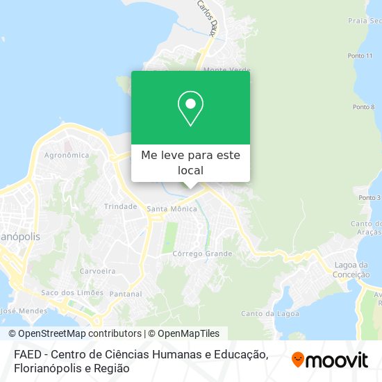 FAED - Centro de Ciências Humanas e Educação mapa