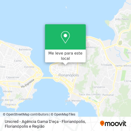 Unicred - Agência Gama D'eça - Florianópolis mapa