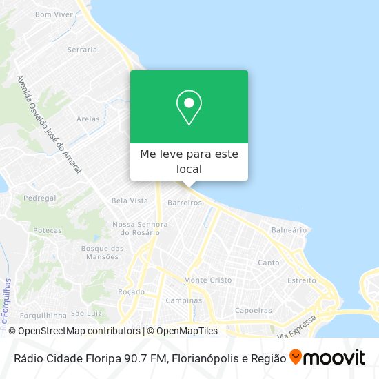 Rádio Cidade Floripa 90.7 FM mapa