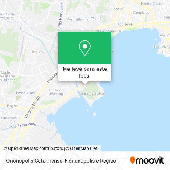 Orionopolis Catarinense mapa