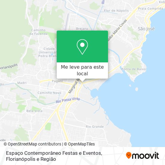Espaço Contemporâneo Festas e Eventos mapa