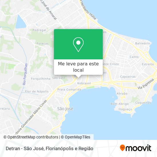 Detran - São José mapa
