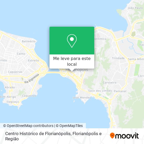 Centro Histórico de Florianópolis mapa