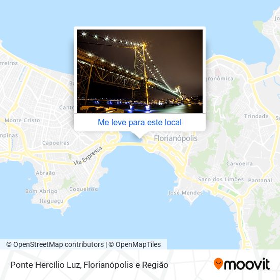 Ponte Hercílio Luz mapa