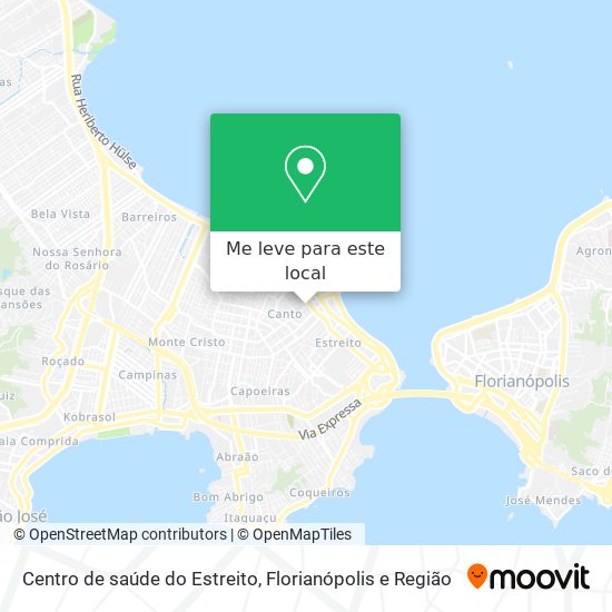 Centro de saúde do Estreito mapa