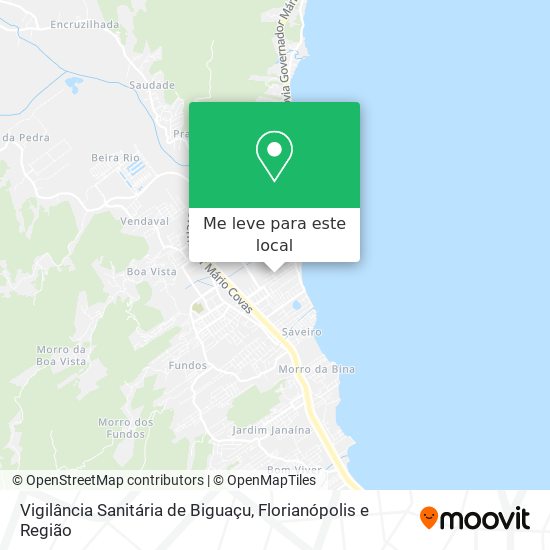 Vigilância Sanitária de Biguaçu mapa