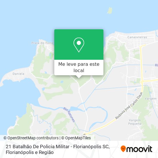 21 Batalhão De Policia Militar - Florianópolis SC mapa