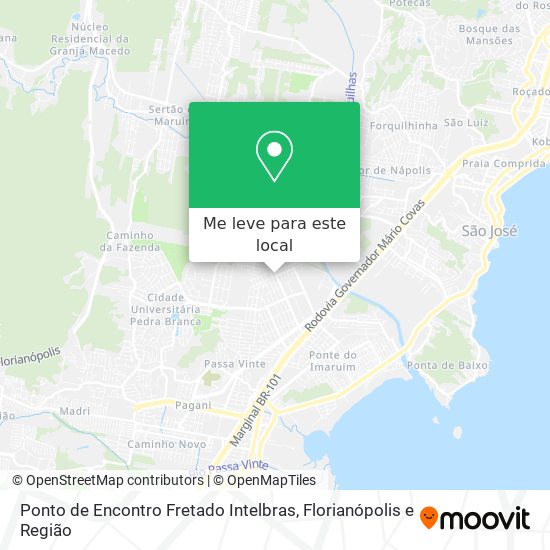 Ponto de Encontro Fretado Intelbras mapa