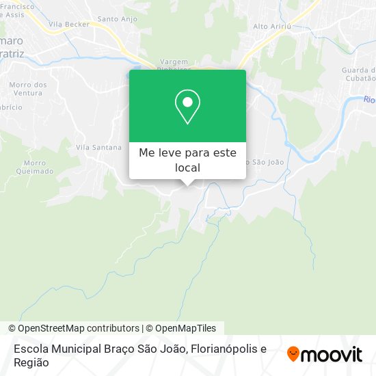 Escola Municipal Braço São João mapa