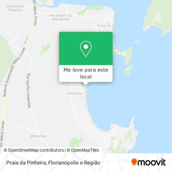 Praia da Pinheira mapa