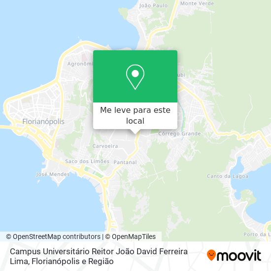 Campus Universitário Reitor João David Ferreira Lima mapa