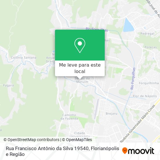 Rua Francisco Antônio da Silva 19540 mapa