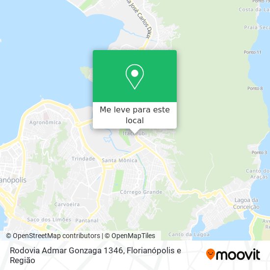 Rodovia Admar Gonzaga 1346 mapa