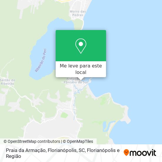 Praia da Armação, Florianópolis, SC mapa